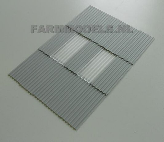 15x  dakplaat Light grey / Licht grijs 1:32 Juweela 23246