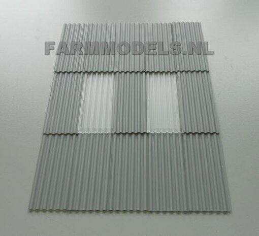 15x Dakplaten transparant Blank 1:32 Juweela 23248