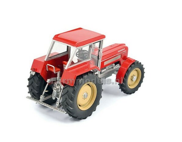 DAMAGE/SCHADE: Schl&uuml;ter Super 950 V RED met Cabine, 1 wiel los, 1:32 Schuco S09108     NB2B/OP=OP