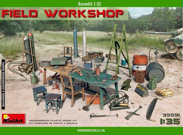 Field Workshop BOUWKIT, past perfect bij 1:32 MiniArt 35591