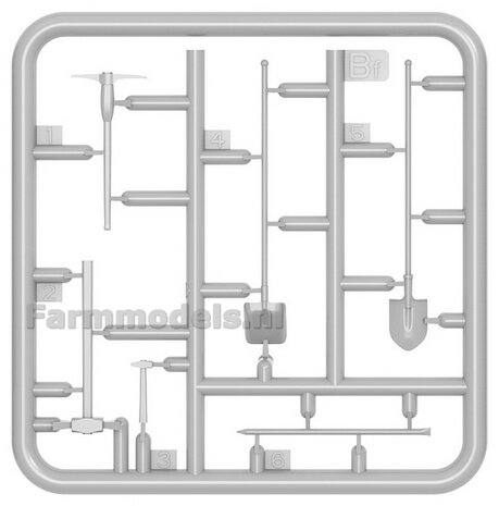 Tool Set BOUWKIT, past perfect bij 1:32 MiniArt 35603 