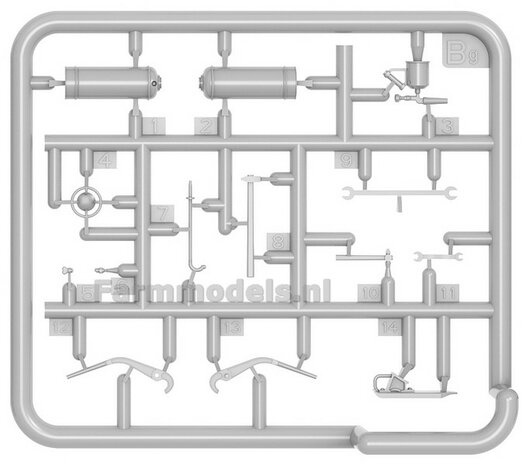 Tool Set BOUWKIT, past perfect bij 1:32 MiniArt 35603 