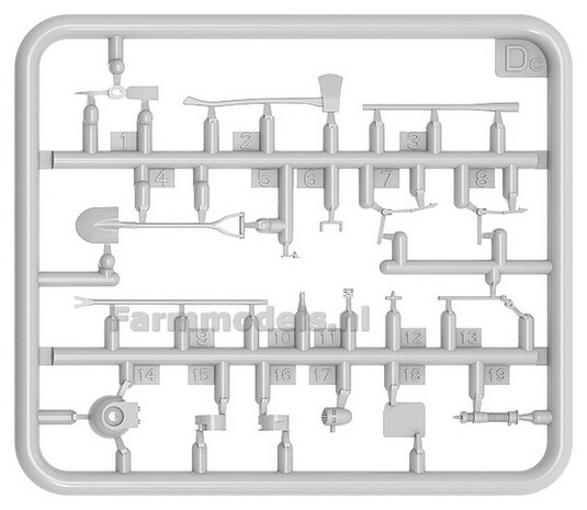 Tool Set BOUWKIT, past perfect bij 1:32 MiniArt 35603 