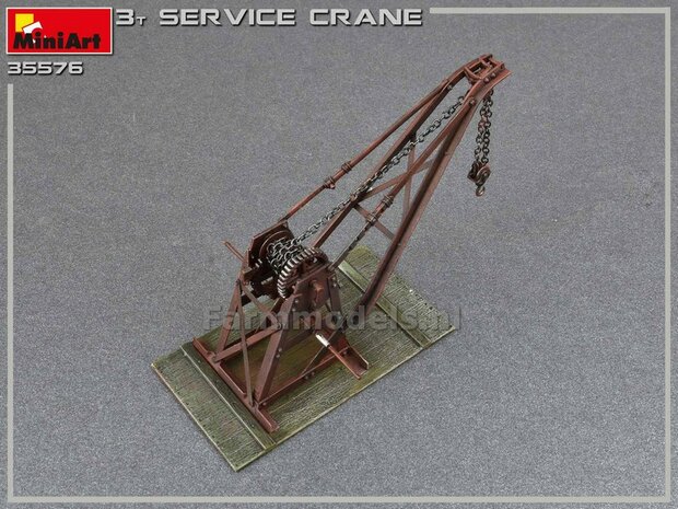 3 Ton Service Crane bouwkit, past perfect bij 1:32, MiniArt 35576   