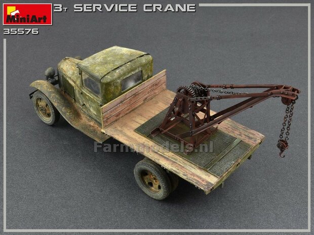 3 Ton Service Crane bouwkit, past perfect bij 1:32, MiniArt 35576   