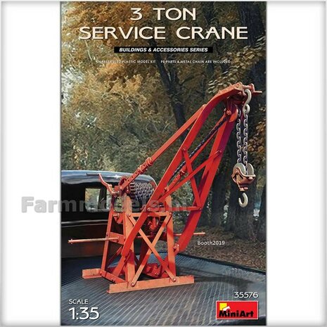 3 Ton Service Crane bouwkit, past perfect bij 1:32, MiniArt 35576   