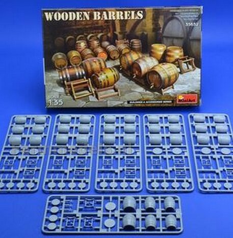 Wooden Barrels Bouwkit 1:35 (past perfect bij 1:32) MiniArt 35632 