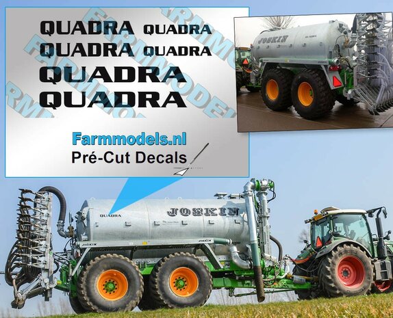 JOSKIN QUADRA stickerset 6x op Transparant Pr&eacute;-Cut Decals 1:32 Farmmodels.nl 