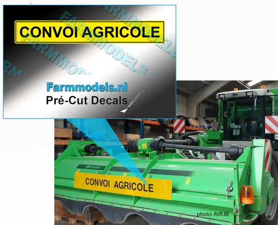 1x CONVOI AGRICOLE stickers 14x 92,1 mm Pr&eacute;-Cut Decals 1:32 Farmmodels.nl