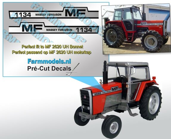 Massey Ferguson 1134 sticker Pr&eacute;-Cut Decals 1:32 Farmmodels.nl