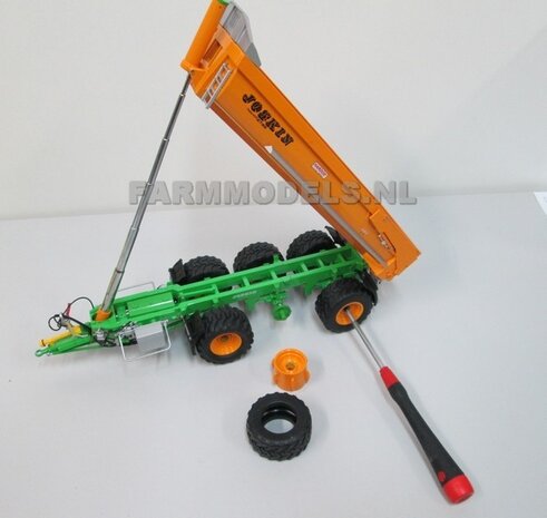 TIP: Bandenwissel  JOSKIN Trans-KTP 27/65 TRM - 3-asser halfpipe gronddumper 1:32