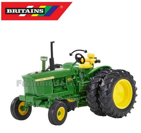 John Deere 4020 met Dubbellucht achter 1:32 Britains BR43311