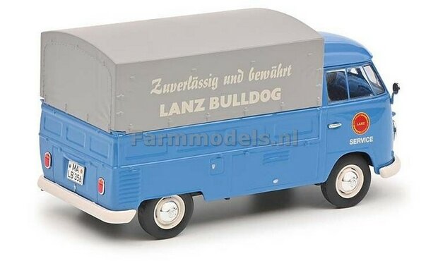 Volkswagen T1b bakwagen met (afneembaar) Lanz Bulldog zeil 1:32 Schuco S07858        EXPECTED