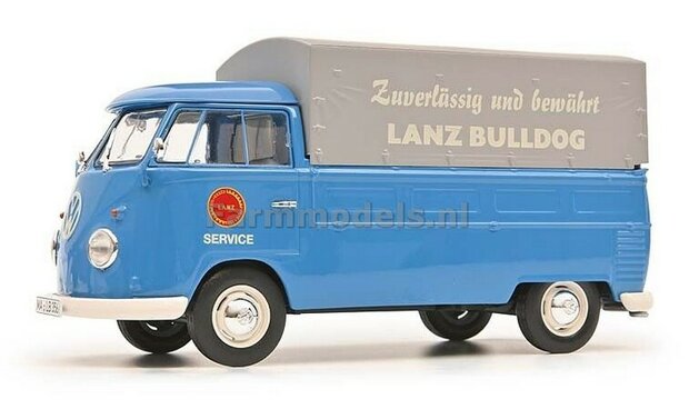 Volkswagen T1b bakwagen met (afneembaar) Lanz Bulldog zeil 1:32 Schuco S07858        EXPECTED