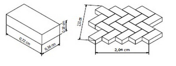 1000x baksteen Wit 1:32 (23004) Juweela