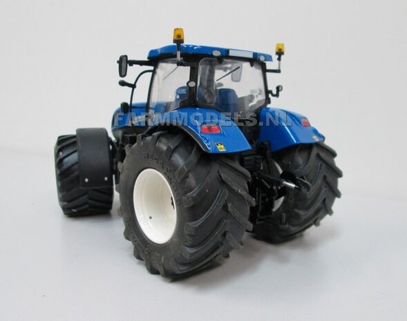 2x Michelin 1050 Band &Oslash; 61.5 mm Oprek Groot + aluminium velgen, geschikt voor o.a. New Holland T7.270 van ROS 1:32                   