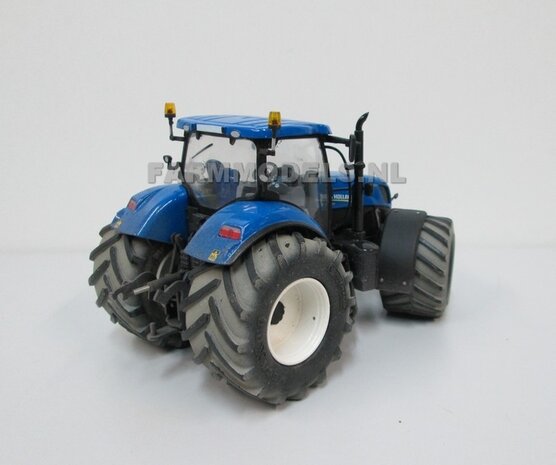 2x Michelin 1050 Band &Oslash; 61.5 mm Oprek Groot + aluminium velgen, geschikt voor o.a. New Holland T7.270 van ROS 1:32                   