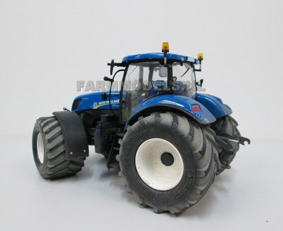 2x Michelin 1050 Band &Oslash; 61.5 mm Oprek Groot + aluminium velgen, geschikt voor o.a. New Holland T7.270 van ROS 1:32                   