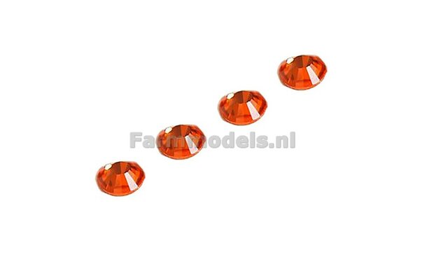 4x Glimmer rond 2.7 mm oranje/diamant 1:32