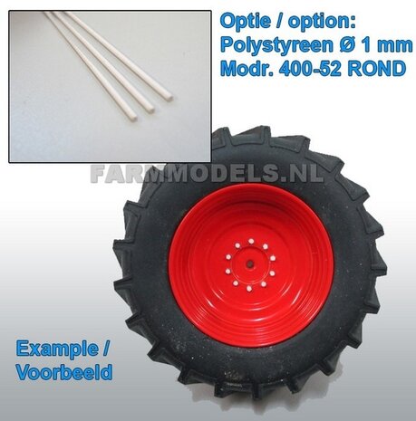 &Oslash; 61.5 mm: 2x Michelin MEGA-Xbib 1050/50 R32 banden Oprek Groot + Aluminium Velgen  asgat &Oslash; 3 mm  1:32   