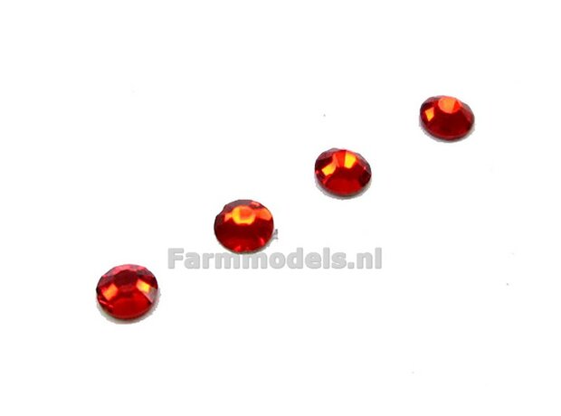 4x Glimmer rond 1.2 mm rood/diamant 1:32