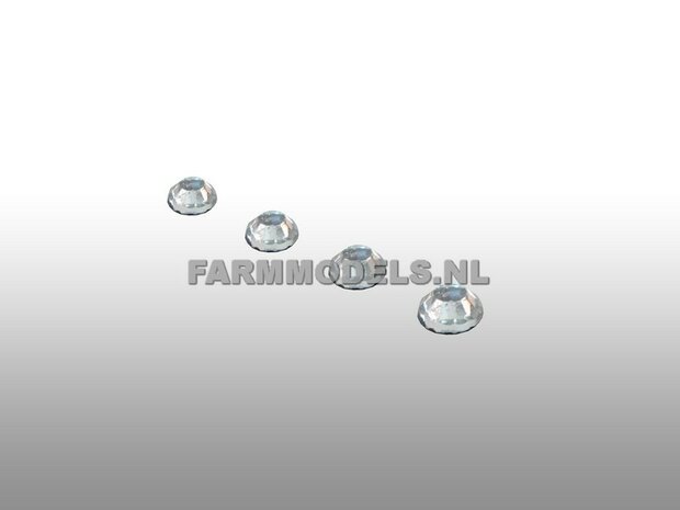 4x Glimmer rond 1.5mm transparant/diamant 1:32 