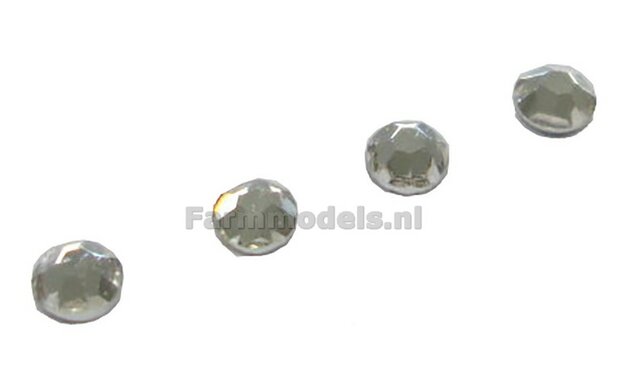 4x Glimmer rond 2.3mm transparant/diamant 1:32 