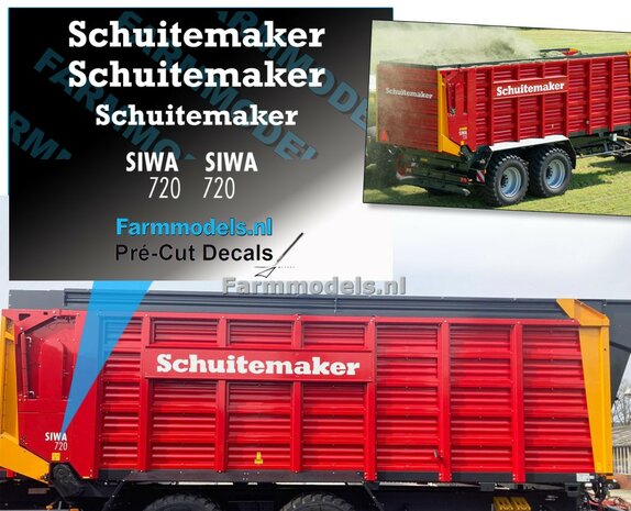 SCHUITEMAKER SIWA 720 NIEUW stickerset Decals 1:32 Farmmodels.nl