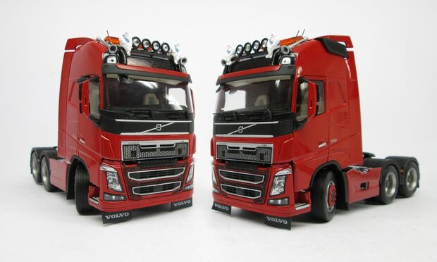 OMBOUW KIT stuur-as naar VASTE LIFT-AS + chassis deel t.b.v. VOLVO FH16 MarGe Models  BOUWKIT 1:32 (HTD)