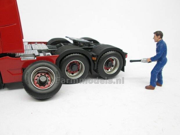 OMBOUW KIT stuur-as naar VASTE LIFT-AS + chassis deel t.b.v. VOLVO FH16 MarGe Models  BOUWKIT 1:32 (HTD)