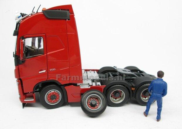 OMBOUW KIT stuur-as naar VASTE LIFT-AS + chassis deel t.b.v. VOLVO FH16 MarGe Models  BOUWKIT 1:32 (HTD)