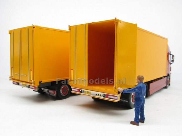 Bakopbouw 90x82.5x235mm met normale openslaande deuren Universeel t.b.v. vrachtwagen Chassis BOUWKIT  1:32   (HTD)