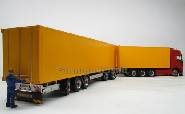 Bakopbouw 90x82.5x235mm met normale openslaande deuren Universeel t.b.v. vrachtwagen Chassis BOUWKIT  1:32   (HTD)