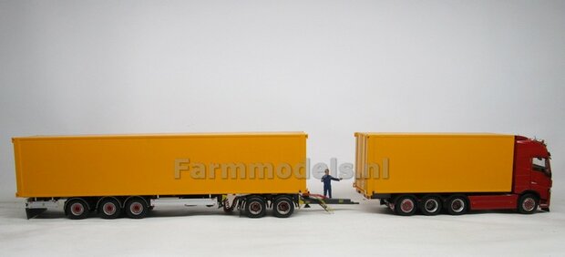 Bakopbouw 90x82.5x235mm met normale openslaande deuren Universeel t.b.v. vrachtwagen Chassis BOUWKIT  1:32   (HTD)