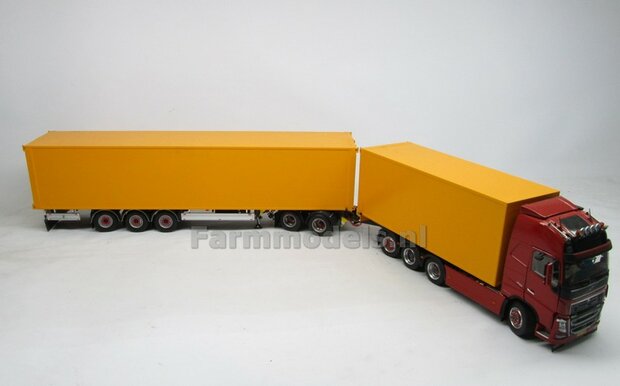 Bakopbouw 90x82.5x235mm met normale openslaande deuren Universeel t.b.v. vrachtwagen Chassis BOUWKIT  1:32   (HTD)