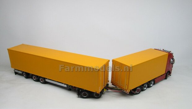 Bakopbouw 90x82.5x235mm met normale openslaande deuren Universeel t.b.v. vrachtwagen Chassis BOUWKIT  1:32   (HTD)