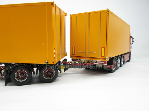 Bakopbouw 90x82.5x235mm met normale openslaande deuren Universeel t.b.v. vrachtwagen Chassis BOUWKIT  1:32   (HTD)