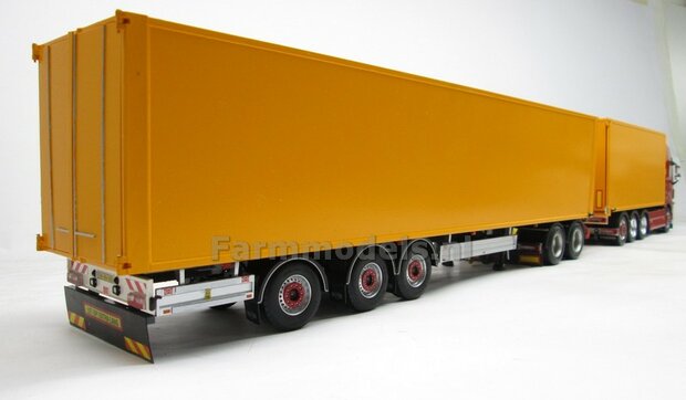 Bakopbouw 90x82.5x235mm met normale openslaande deuren Universeel t.b.v. vrachtwagen Chassis BOUWKIT  1:32   (HTD)