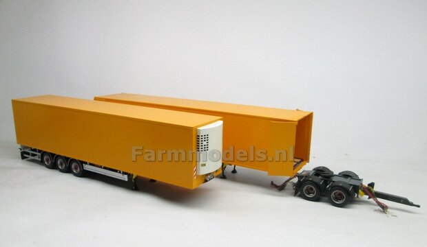 Bakopbouw 90x82.5x235mm met normale openslaande deuren Universeel t.b.v. vrachtwagen Chassis BOUWKIT  1:32   (HTD)