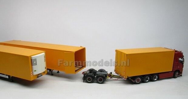 Bakopbouw 90x82.5x235mm met normale openslaande deuren Universeel t.b.v. vrachtwagen Chassis BOUWKIT  1:32   (HTD)