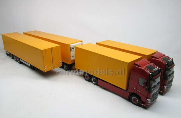 Bakopbouw 90x82.5x235mm met normale openslaande deuren Universeel t.b.v. vrachtwagen Chassis BOUWKIT  1:32   (HTD)