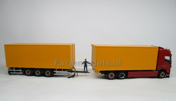 Bakopbouw 90x82.5x235mm met normale openslaande deuren Universeel t.b.v. vrachtwagen Chassis BOUWKIT  1:32   (HTD)