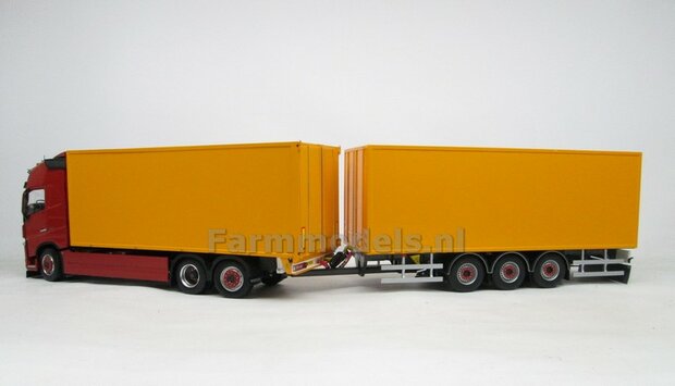 Bakopbouw 90x82.5x235mm met normale openslaande deuren Universeel t.b.v. vrachtwagen Chassis BOUWKIT  1:32   (HTD)