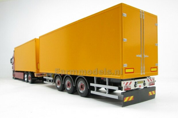 Bakopbouw 90x82.5x235mm met normale openslaande deuren Universeel t.b.v. vrachtwagen Chassis BOUWKIT  1:32   (HTD)