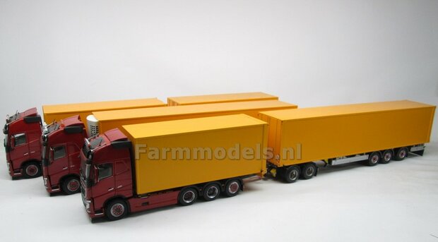 Bakopbouw 90x82.5x235mm met normale openslaande deuren Universeel t.b.v. vrachtwagen Chassis BOUWKIT  1:32   (HTD)