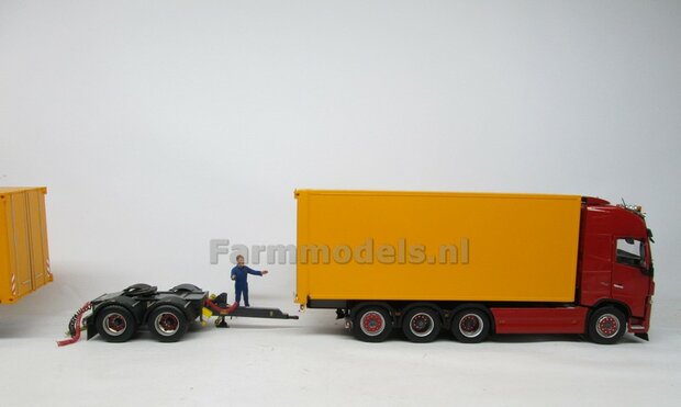 Bakopbouw met HARMONICA openslaande deuren Universeel t.b.v. LZV vrachtwagen Chassis BOUWKIT  1:32   (HTD) 