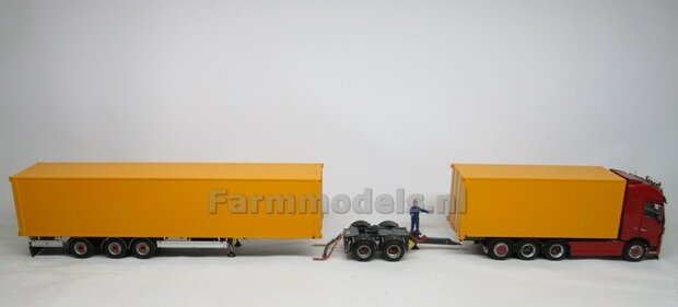 Bakopbouw met HARMONICA openslaande deuren Universeel t.b.v. LZV vrachtwagen Chassis BOUWKIT  1:32   (HTD) 