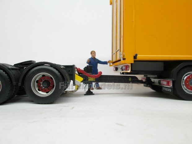 Bakopbouw met HARMONICA openslaande deuren Universeel t.b.v. LZV vrachtwagen Chassis BOUWKIT  1:32   (HTD) 