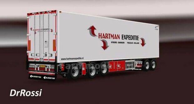 Bakopbouw met HARMONICA openslaande deuren Universeel t.b.v. LZV vrachtwagen Chassis BOUWKIT  1:32   (HTD) 