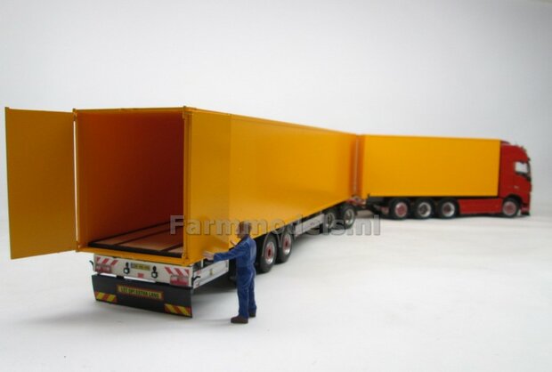 Openslaande deuren 83.4mm x 90mm o.a. t.b.v. Pacton trailers MarGe models BOUWKIT  1:32   (HTD)    